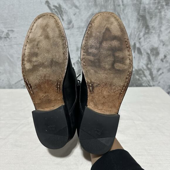 Vintage Laurent Effel Chukka Boots Mens Sz 42 Black Italian Leather Quiet Luxury Quince Calfskin Leather Dress Chelsea Boots Black 8 main image 3